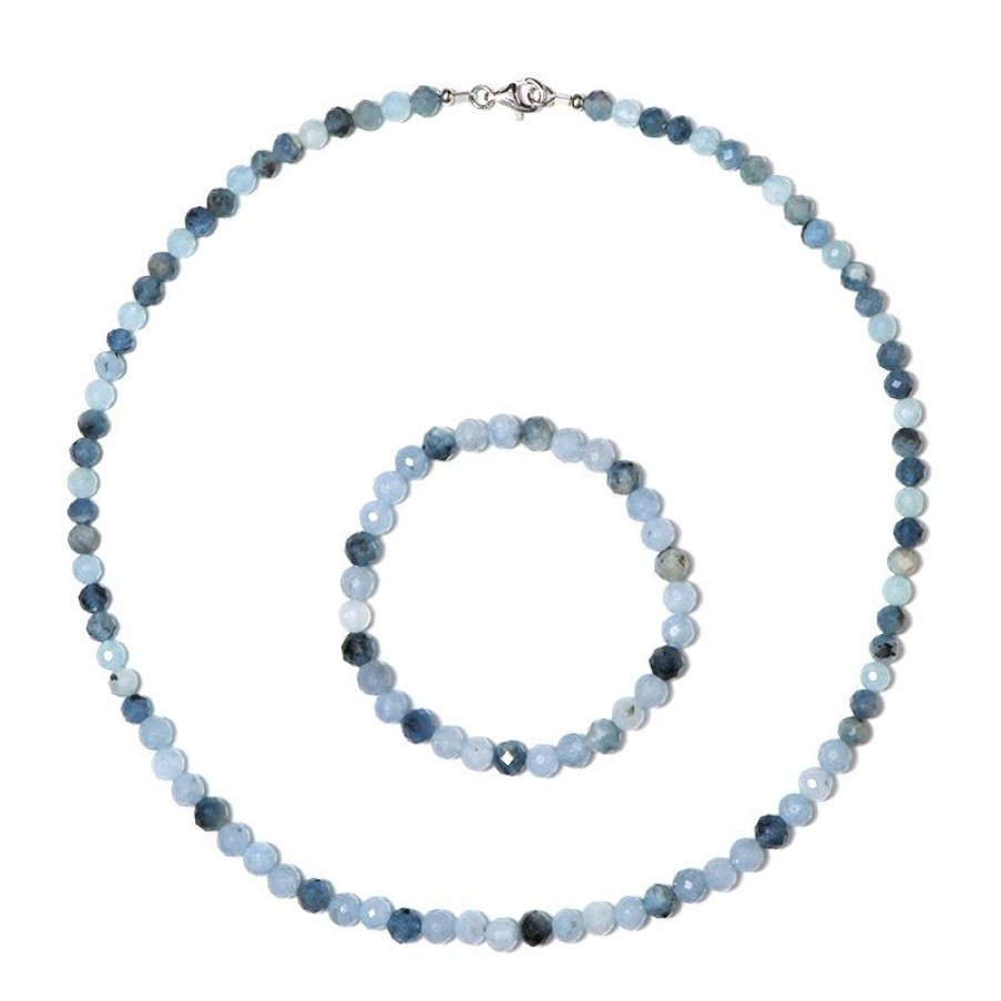 Schmuck Collier Boutique | Moos-Aquamarin-Silberset