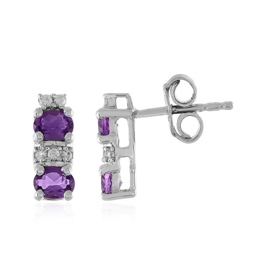 Schmuck Juwelo | Sambia-Amethyst-Silberohrringe