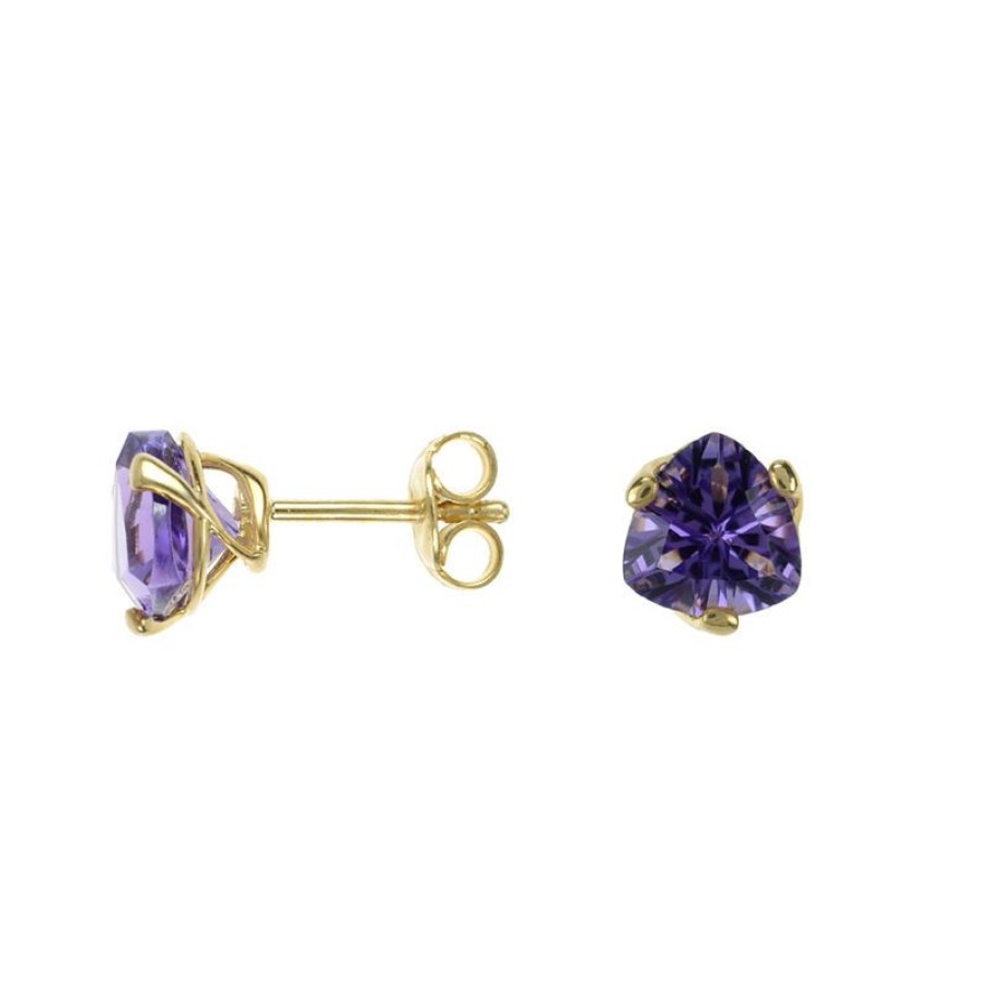 Schmuck Dagen | Amethyst-Goldohrringe