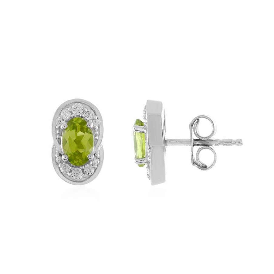 Schmuck Juwelo | Peridot-Silberohrringe