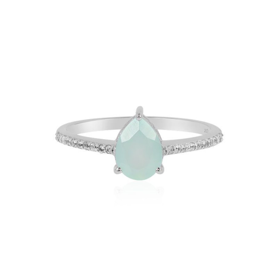 Schmuck Juwelo | Aqua-Chalzedon-Silberring