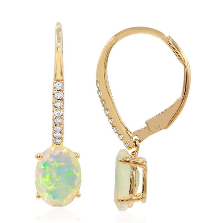 Schmuck Juwelo | Aaa-Welo-Opal-Goldohrringe