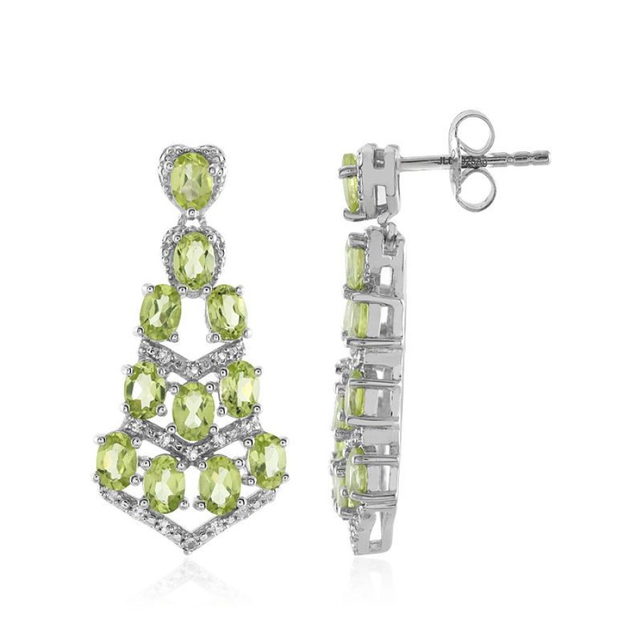 Schmuck Juwelo | Peridot-Silberohrringe