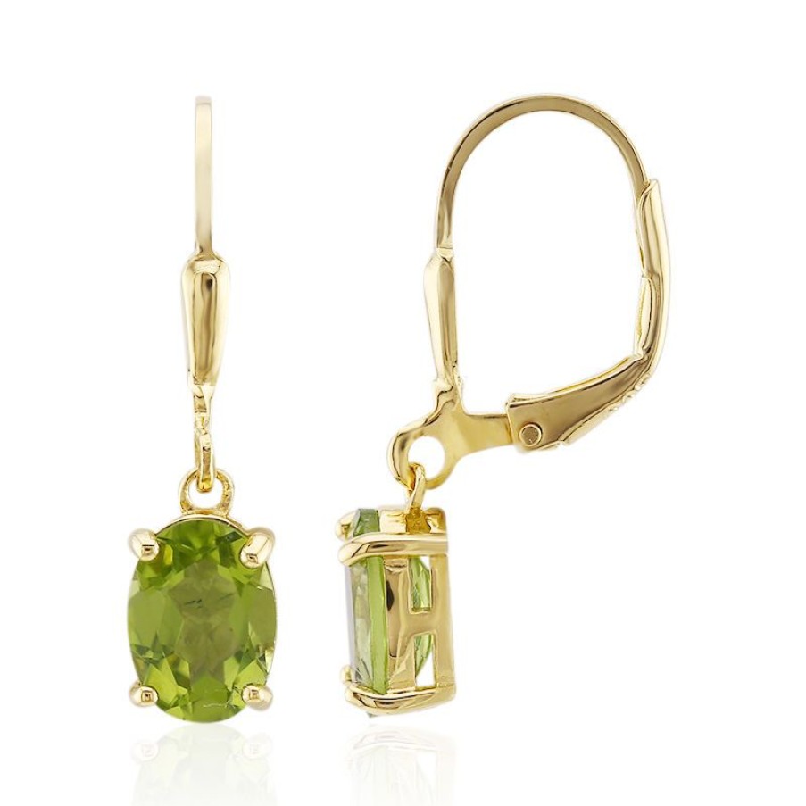 Schmuck Juwelo | Burmesischer Peridot-Silberohrringe