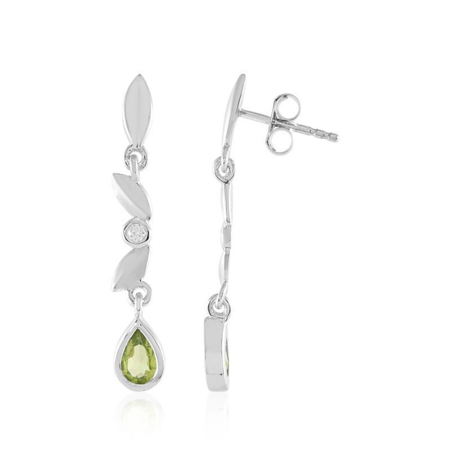 Schmuck Juwelo | Peridot-Silberohrringe