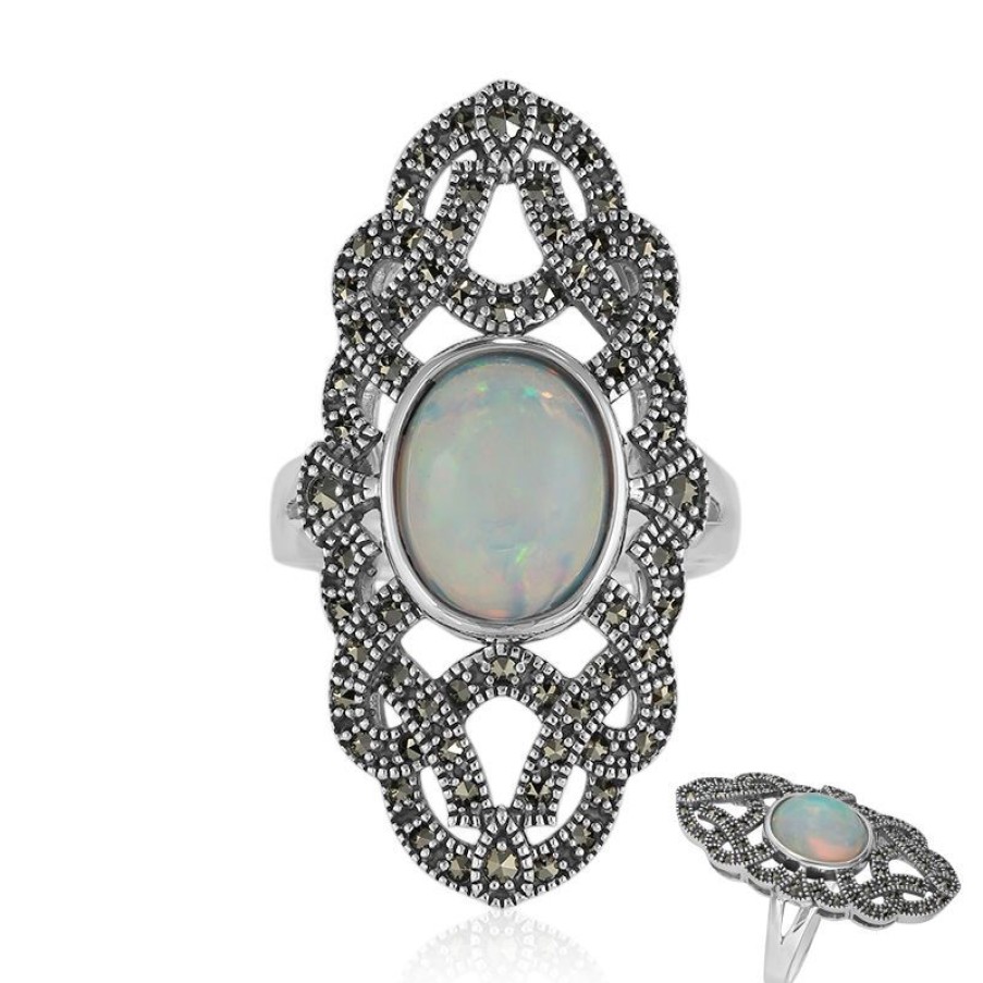 Schmuck Annette Classics | Welo-Opal-Silberring (Annette Classic)