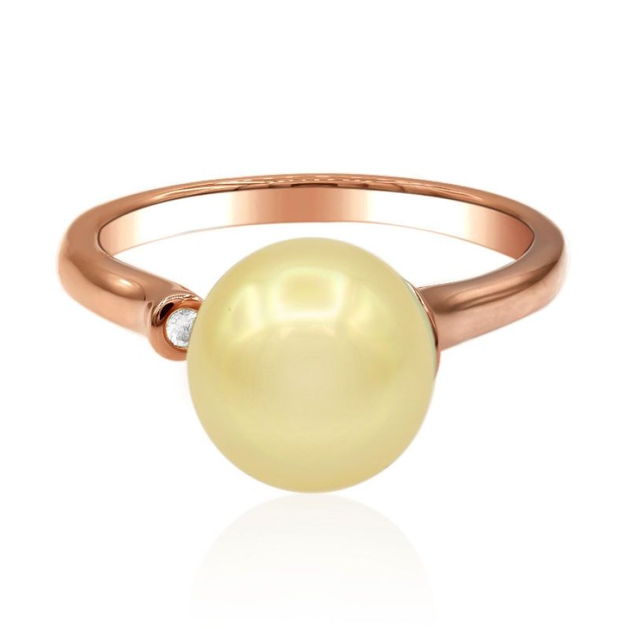 Schmuck The Pearl Collection | Goldene Sudseeperlen-Goldring (Tpc)