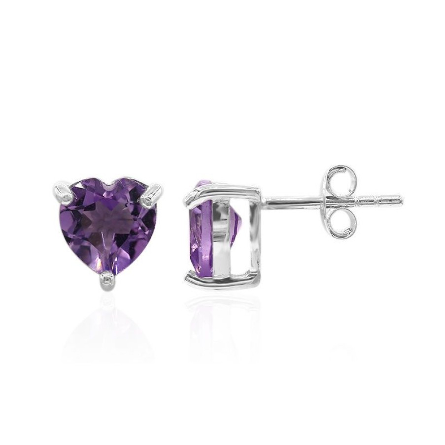 Schmuck Juwelo | Bolivianischer Amethyst-Silberohrringe