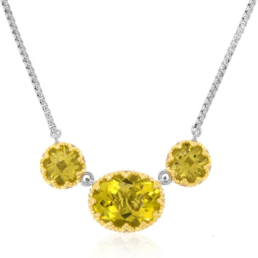 Schmuck Dallas Prince Designs | Ouro Verde-Quarz-Silbercollier (Dallas Prince Designs)