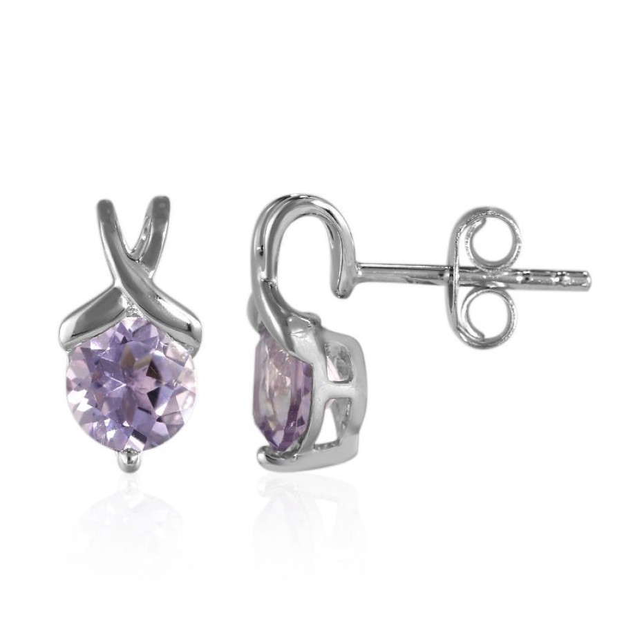 Schmuck Juwelo | Lavendel-Amethyst-Silberohrringe