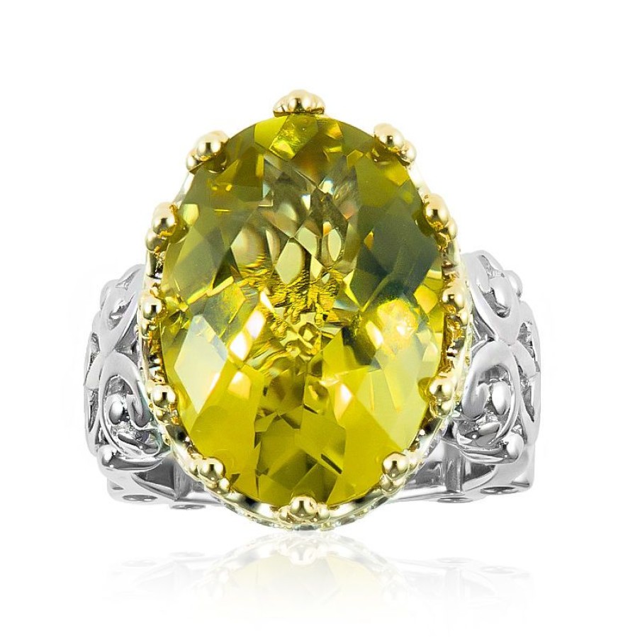 Schmuck Dallas Prince Designs | Ouro Verde-Quarz-Silberring (Dallas Prince Designs)