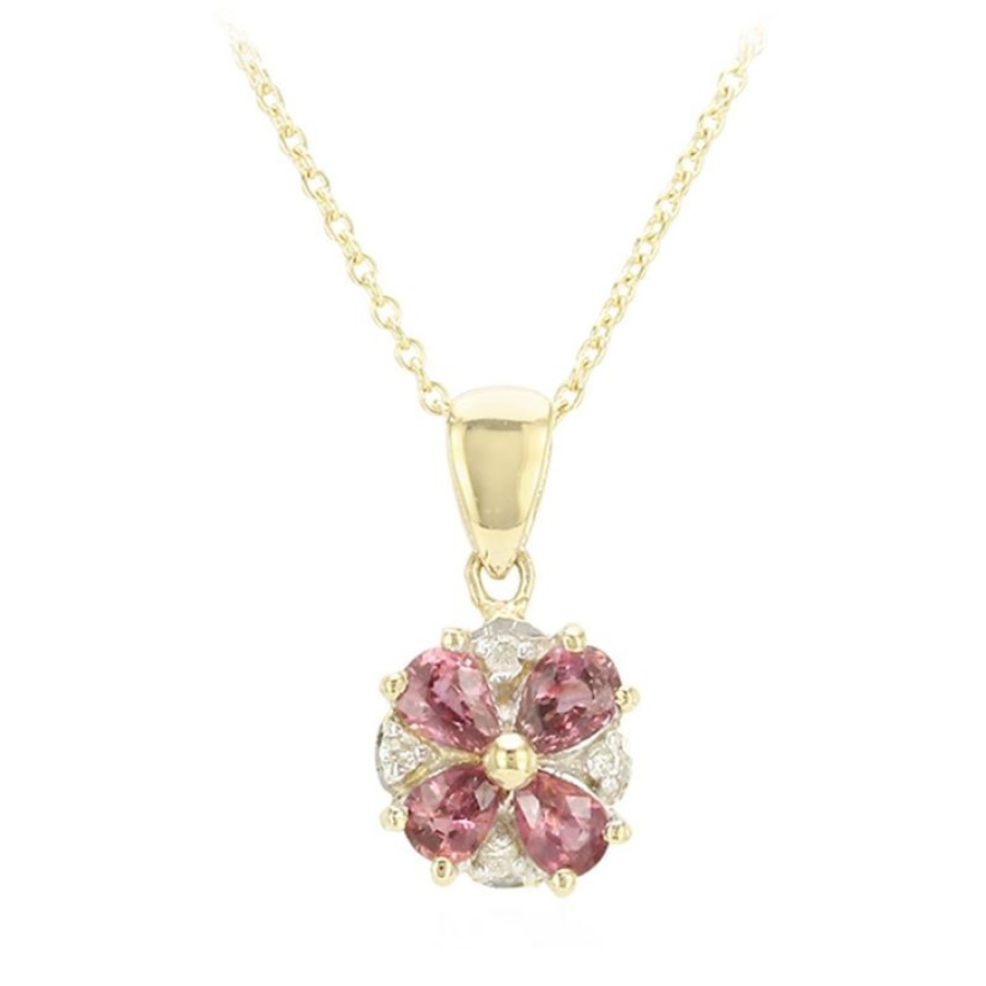 Schmuck Molloy Gems | Nicht Erhitzter Padparadscha-Saphir-Goldhalskette