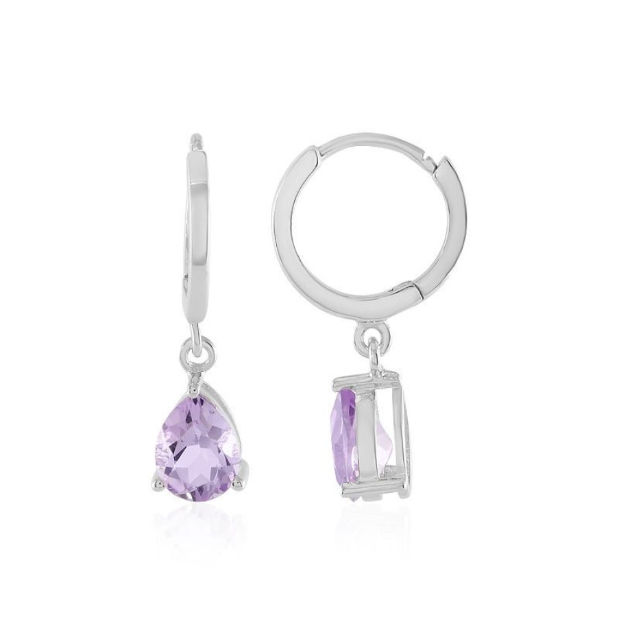 Schmuck Juwelo | Lavendel-Amethyst-Silberohrringe