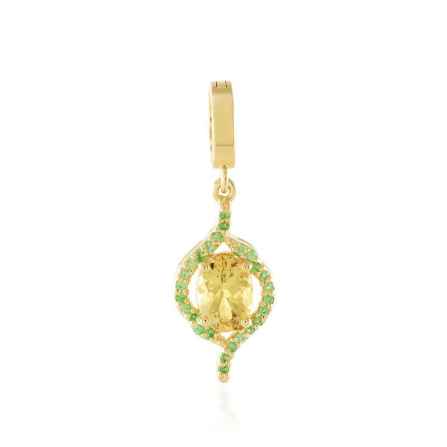 Schmuck Jaipur Show | Gelber Beryll-Silberanhanger