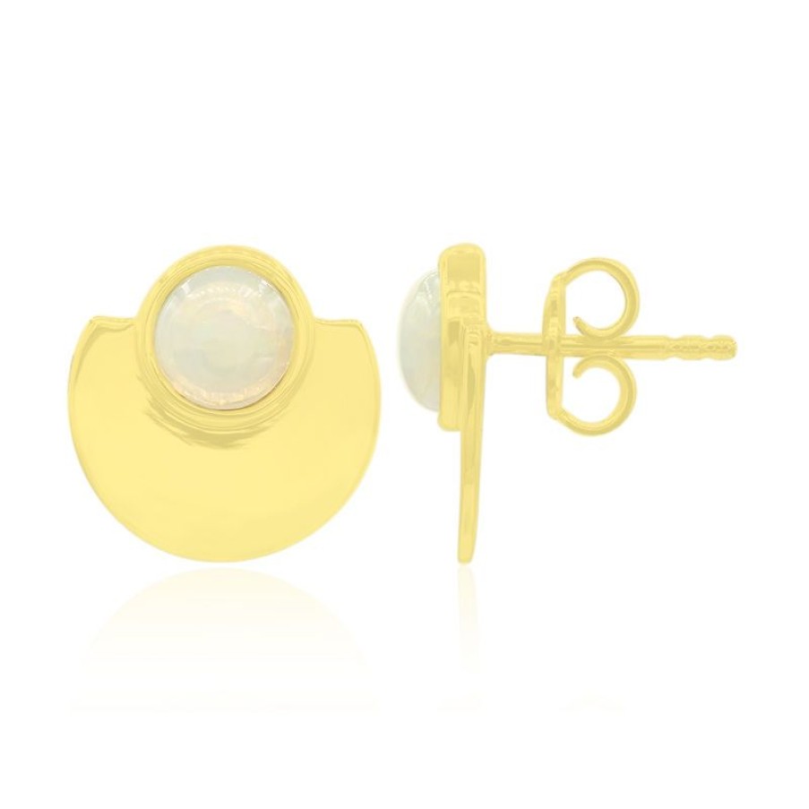 Schmuck Trends & Classics | Weiser Opal-Silberohrringe