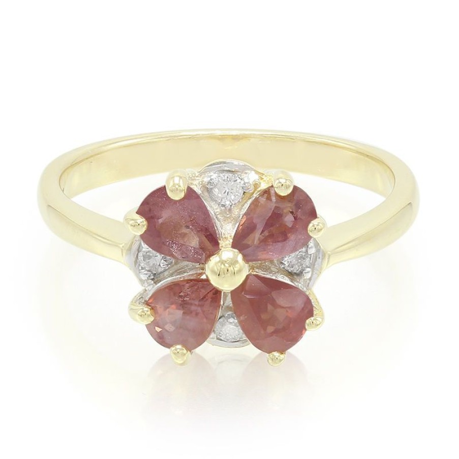 Schmuck Molloy Gems | Nicht Erhitzter Padparadscha-Saphir-Goldring