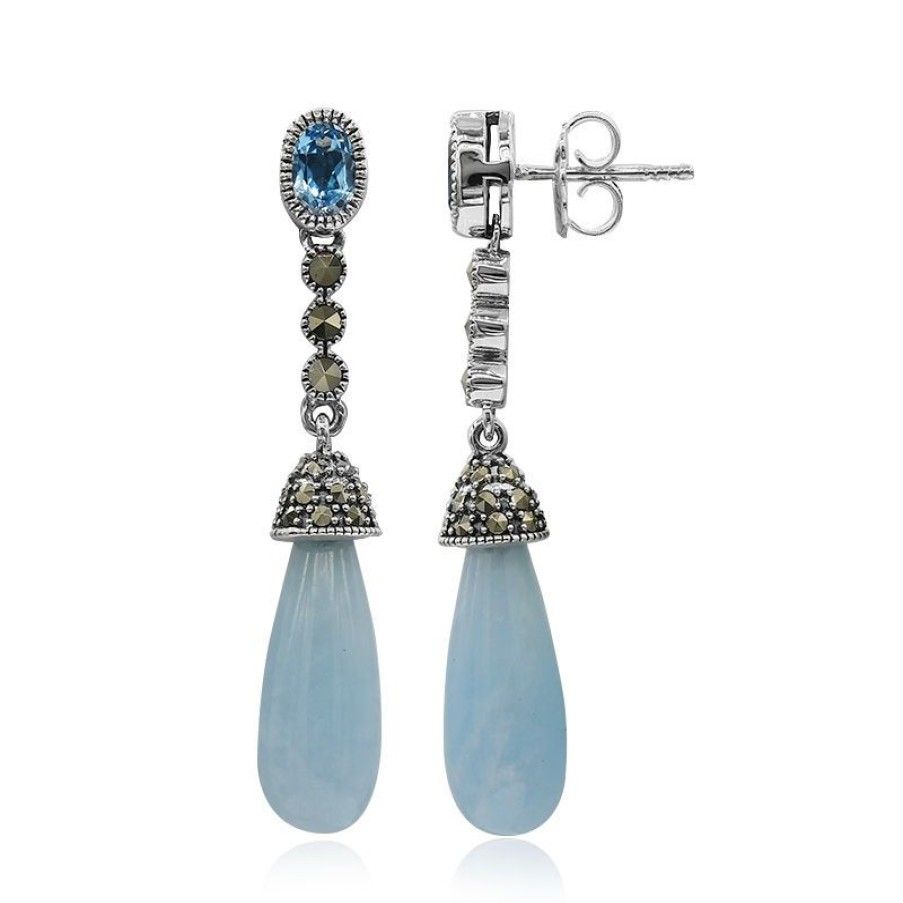 Schmuck Annette Classics | Aquamarin-Silberohrringe (Annette Classic)