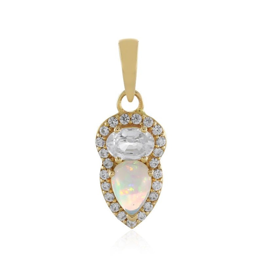 Schmuck Adela Gold | Welo-Opal-Goldanhanger (Adela Gold)