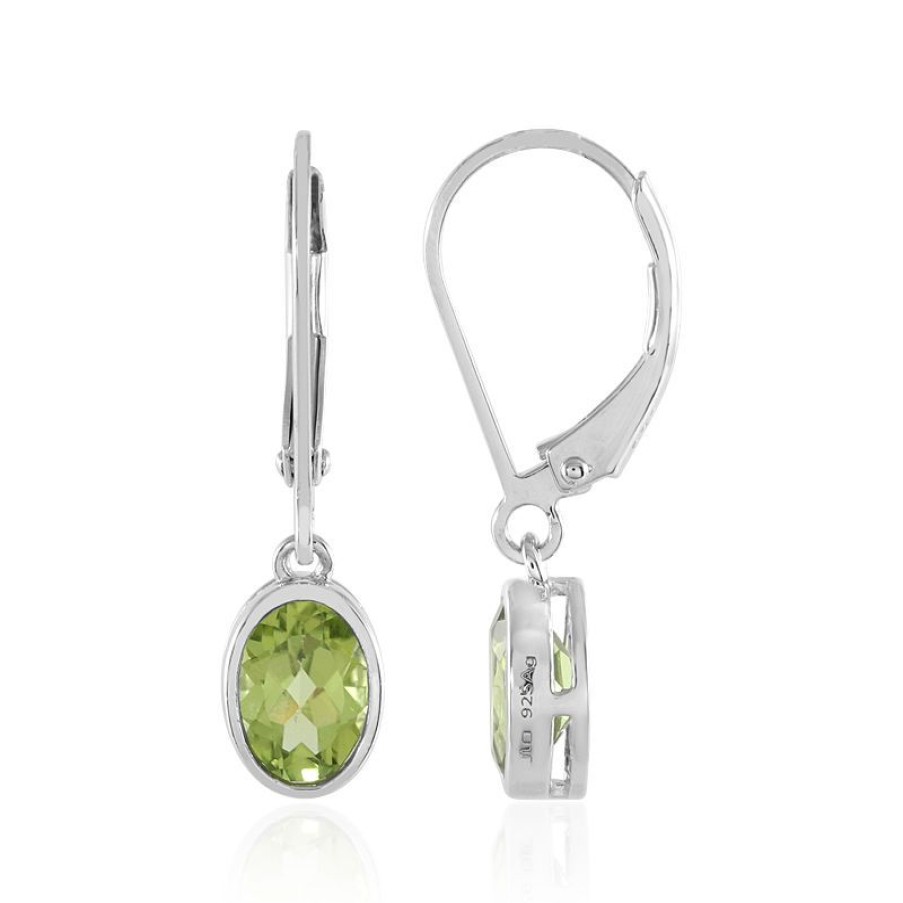 Schmuck Juwelo | Peridot-Silberohrringe