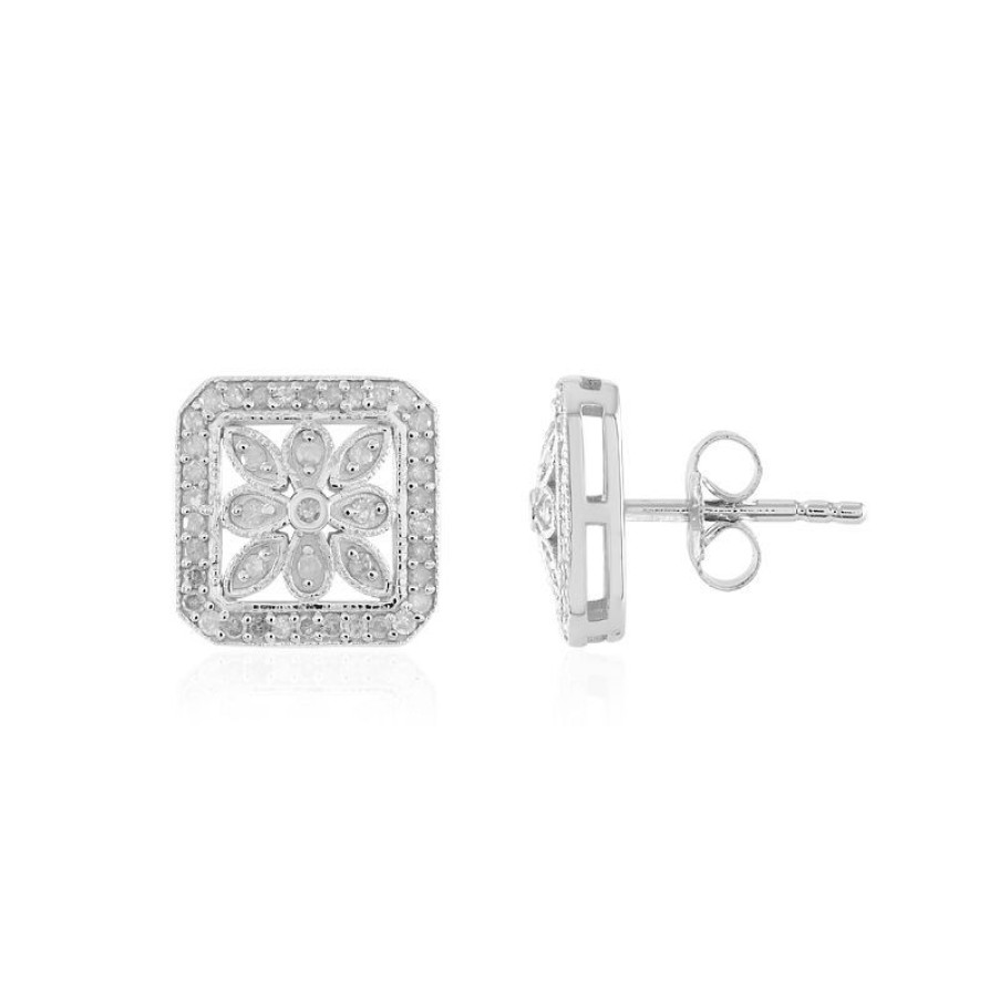 Schmuck Juwelo | I2 (J) Diamant-Silberohrringe