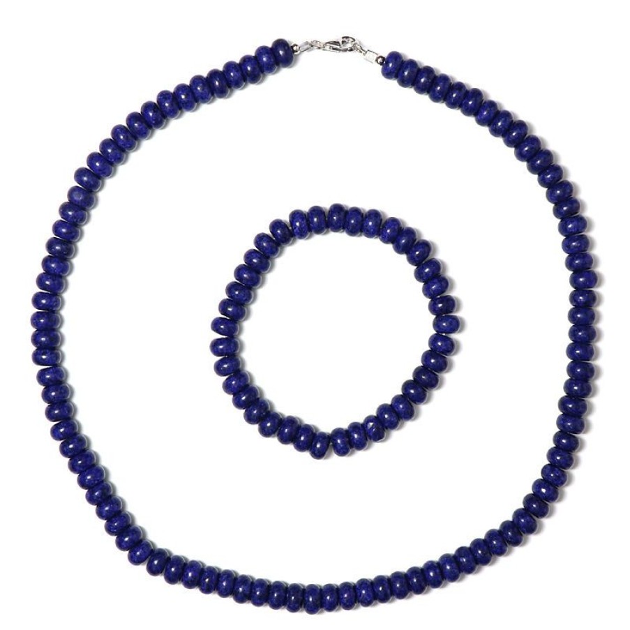 Schmuck Collier Boutique | Marineblauer Quarz-Silberset