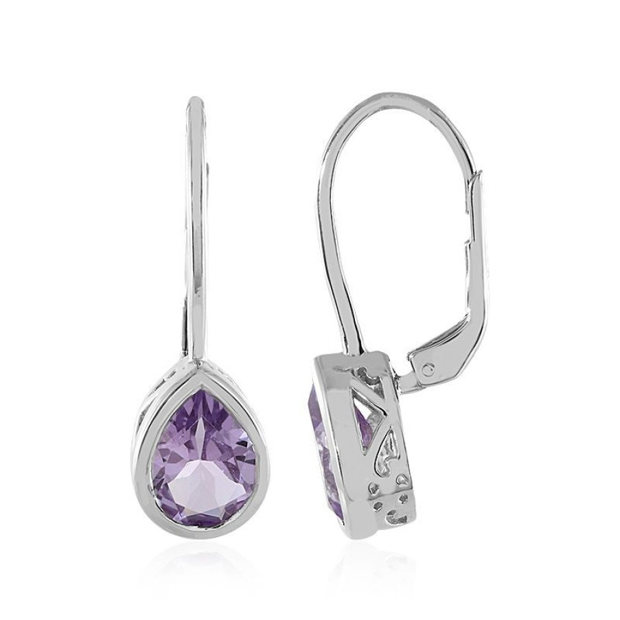 Schmuck Monosono Collection | Lavendel-Amethyst-Silberohrringe