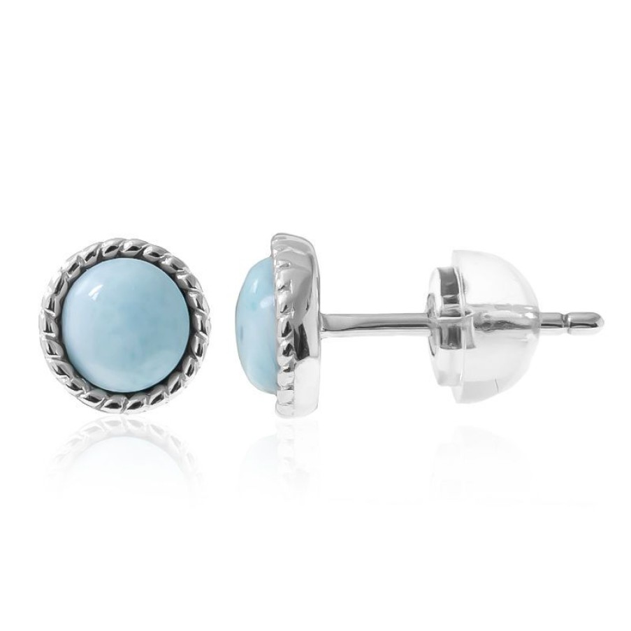 Schmuck Vitale Minerale | Larimar-Silberohrringe